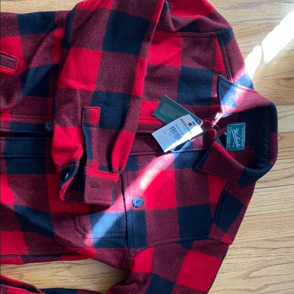 Woolrich Red Buffalo Plaid shirt jacket washable